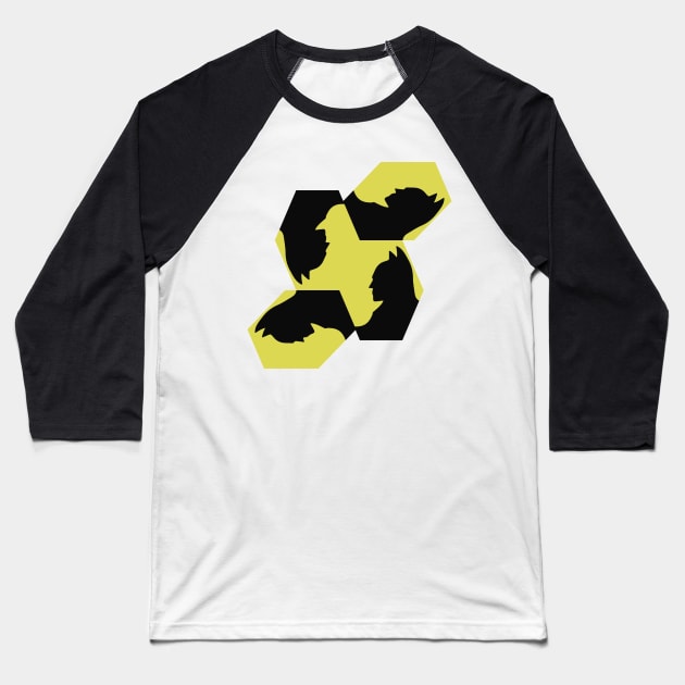 TWO IMAGES Penguin & Bat Baseball T-Shirt by AmazingArtMandi